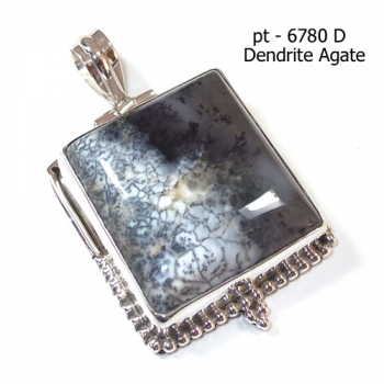 Silver 925 sterling factory made top quality dendrite agate pendant jewelry